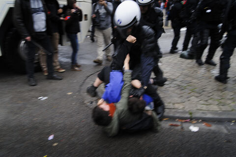  Demonstrator's arrest.